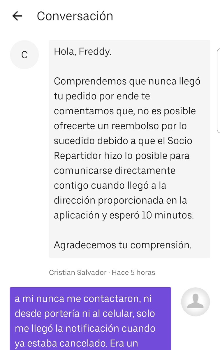 freddy_millos's tweet photo. @UberEats_Col necesito una respuesta sensata a este caso, no recibí el pedido y me están cobrando el 100% del pedido @Uber_Support @Uber_Col https://t.co/HgVK1pkOZW