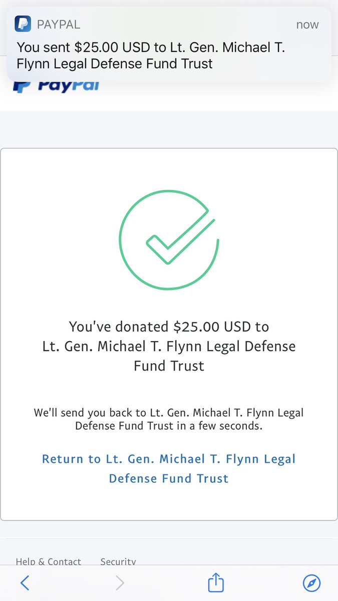 @GodandCountry11 @SidneyPowell1 @codeofvets I also sent a donation to the @GenFlynn defense fund as well!! 
#IWillAlwaysStandWithGeneralFlynn
