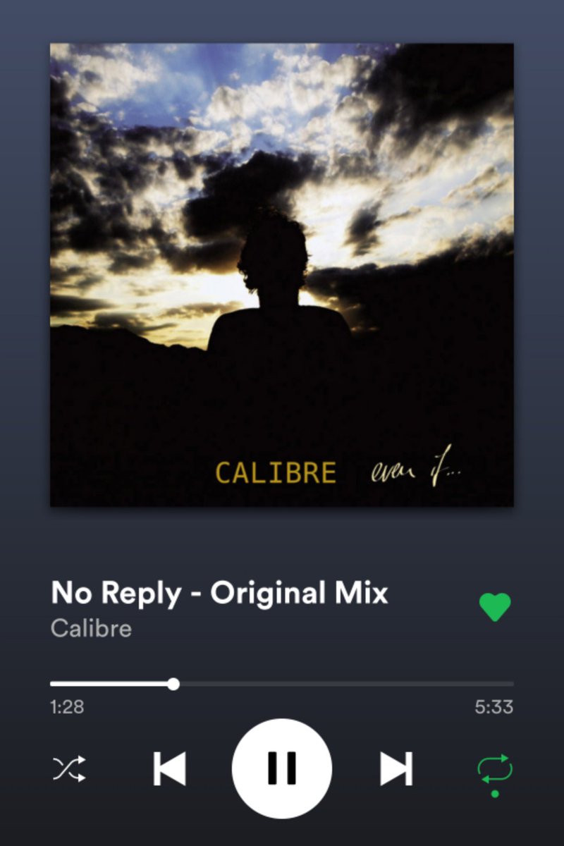 Calibre, papa de la Liquid, figure de proue de la beauté drum&bassisée dans le monde entier, on peut dire que No Reply, il y a 10 ans sur son album "Even If" signé sur Signature Records, est une belle fin à cette série.Simple, somptueux, un beau piano et des hats envoûtants...