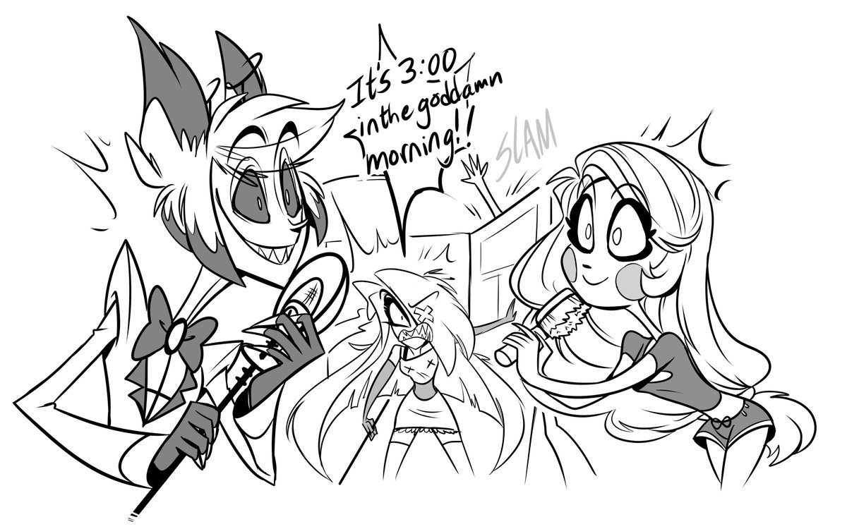 sleepover 🎤🎶 #HazbinHotel #HazbinHotelAlastor #HazbinHotelCharlie #hazbinhotelangeldust #hazbinhotelhusk