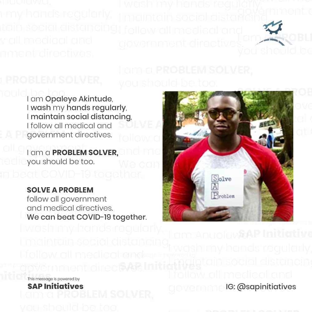 sapinitiatives's tweet image. It&apos;s takes nothing but doing the needful to be a PROBLEM SOLVER. #solveaproblem #COVID19