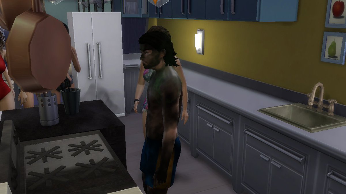 bthesims's tweet photo. Mais tarde foi a vez de Gabriel botar fogo na casa e assim acabou colocando fogo em si mesmo
Duda que estava por perto tentou apagar o fogo
Larissa chegou pra ajudar também mas quem teve que apagar o próprio fogo foi ele mesmo https://t.co/0gfYQDltwG