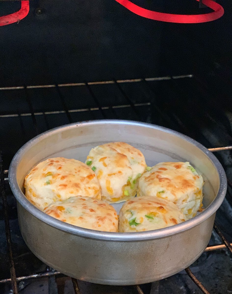 obviously, I need more alliums so I whipped up some scallion cheddar biscuits to go with the roast chicken  #humblebragdiet