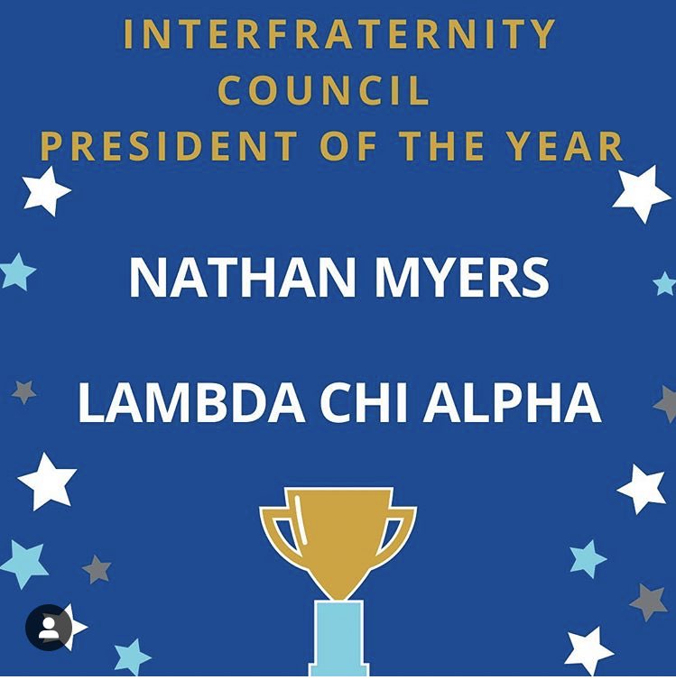 Congratulations to our member <a href="/Nmyers042/">Nate Myers</a> for winning President of the year!!! 🤟🤙