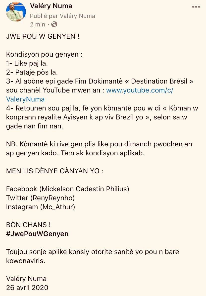 Valéry Numa tweet media