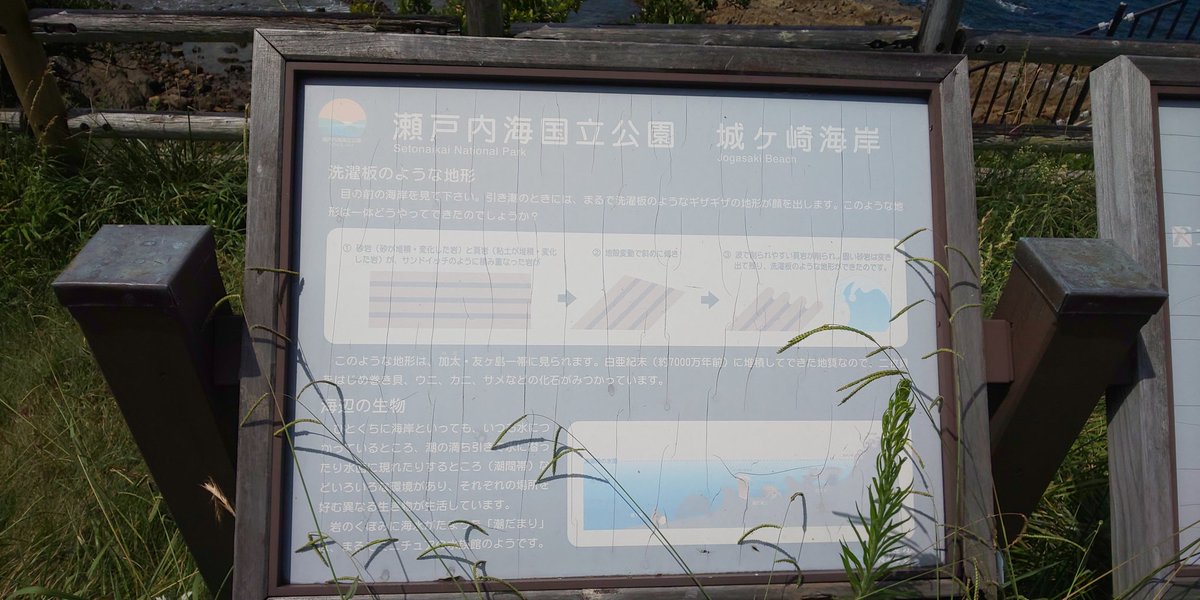 癸酉 ミズノ トトリ 和歌山県和歌山市 加太城ヶ崎海岸海岸 駐車場からは遠いから 電車かツーリングでのご来訪がお勧め 地元小学校が理科のフィールドワークで来るほど 地層や大地の働きが学べ 更に可愛い磯の生き物も コロナで気が滅入るから