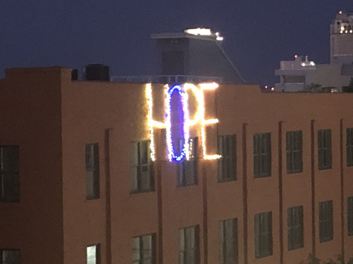 toddburkhalter's tweet photo. A great sign of “Hope” just off of our balcony in Downtown St. Petersburg, FL. #Hope w/@jburk920 https://t.co/ikfNl6Nt4k