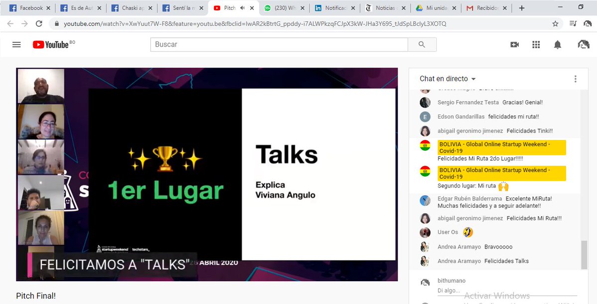 valoragregadobo's tweet photo. #deUltimo: los 3 ganadores del #swBolivia. Un inédito evento en línea que reunió a 10 comunidades de emprendedores del país para pensar soluciones al covid19.
El gusto de ver a @ericpg
@betolive @carlos_olivera @CAJordanL
#covid19startupweekend #PuntoBO https://t.co/Tg6AURqef8