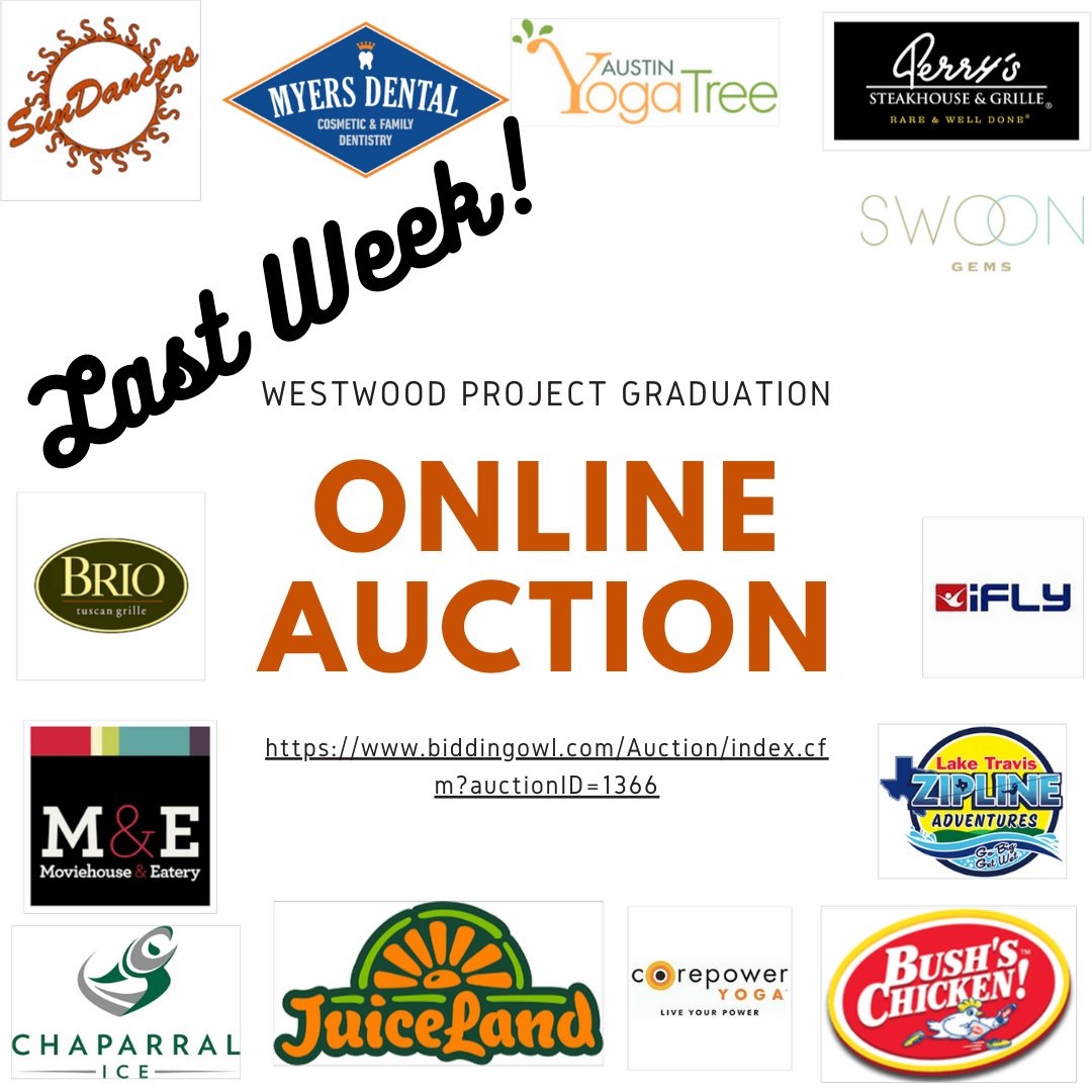 It's the last week to get your bids in or make sure you haven't out-bid! Don't miss out! 

biddingowl.com/Auction/index.…

All proceeds will go directly to the 2020 Seniors! Go Wood!!