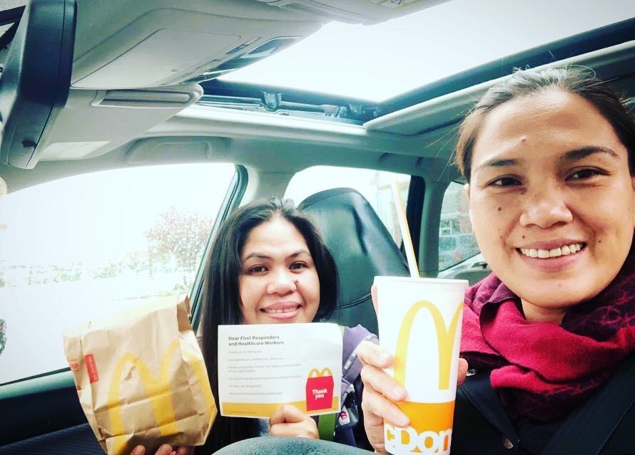 mllauder75's tweet photo. Thank you McDonald’s for the “thank you meals.” We greatly appreciate the gesture as well. #healthcareworkers #thankyoumeals #mcdonalds #freebies #perks #medicalprofessionals #thankyou https://t.co/GY7hp1zXTJ