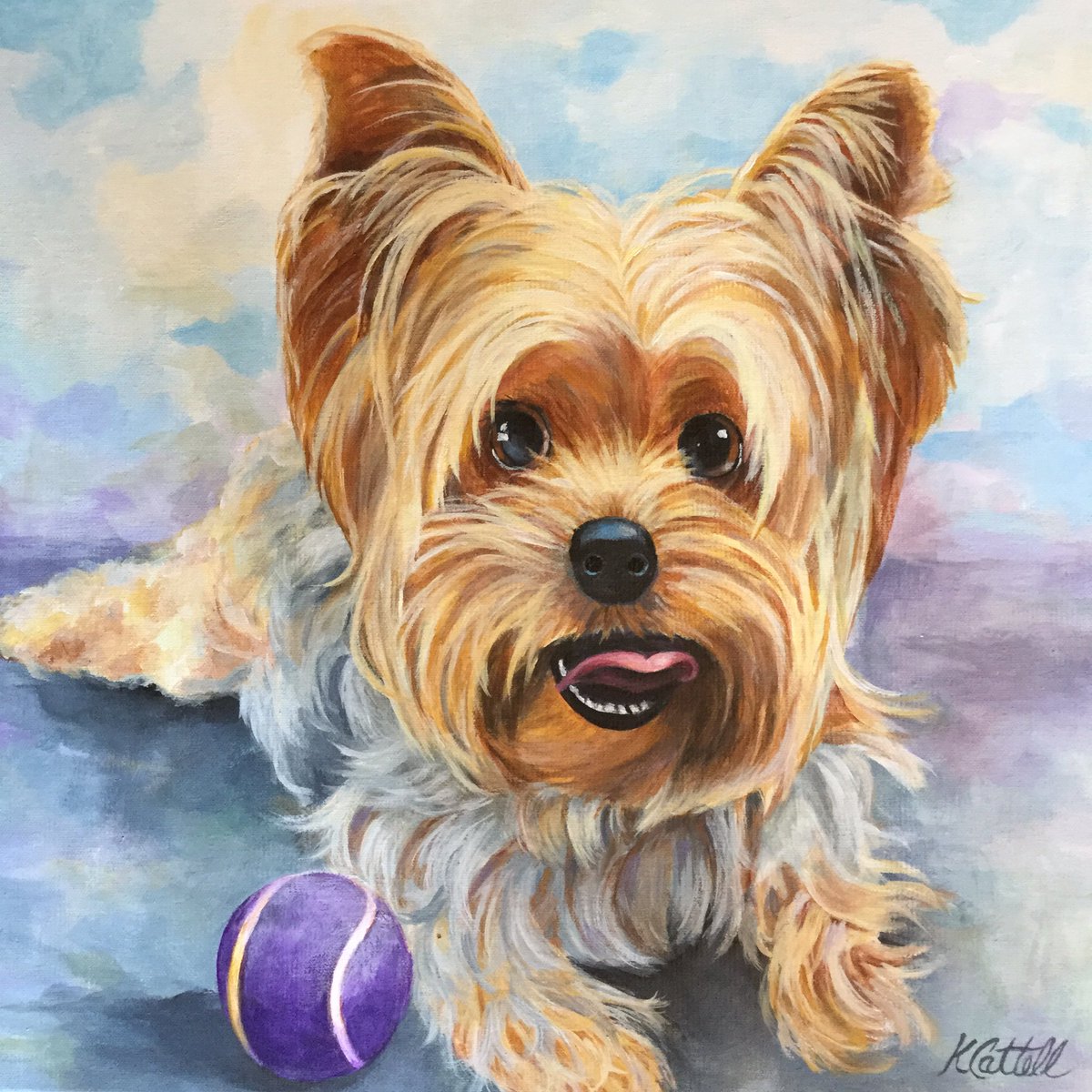 KarenCattell's tweet photo. Just off the easel! “Zeba” A birthday surprise for my son. https://t.co/Bt1tviomfW