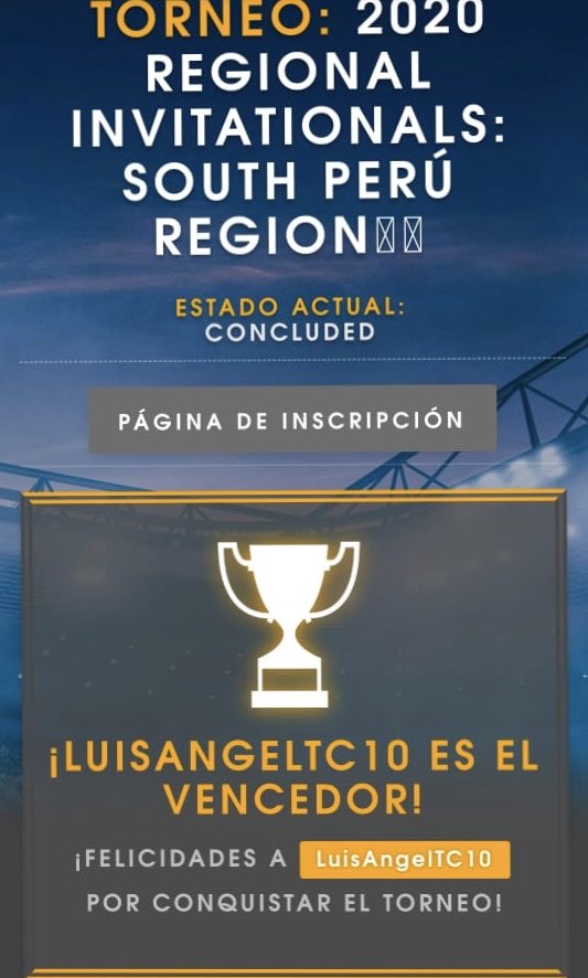 PokemonGoTacna's tweet photo. #RegionalCup #Arequipa #SilphArena 🏆 

“Tacna, Cuna de Campeones de PVP”.
Felicitamos a #LuisAngelTc10 quien se coronó #Campeón del Torneo Regional
2do año consecutivo que Tacna logra el trofeo.
Link del Torneo: https://t.co/tHJhbKHQlQ

#ArribaTacna 🇵🇪
#PokemonGoClubTacna https://t.co/KcLrp386aW