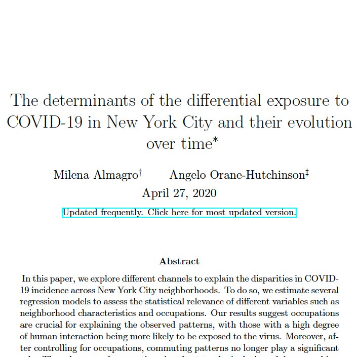 Full paper here ->  https://m-almagro.github.io/Covid_and_Within_City_Inequality.pdf