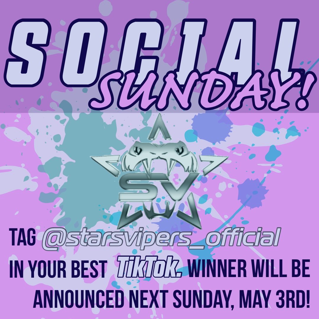 Stars_Vipers's tweet photo. Show us your best TikTok moves!! Runner ups and Winner will be announced Sunday, May 3rd!!
🎆Have some fun with it!!🎆
#vipersgovirtual https://t.co/VtLTSokEmY