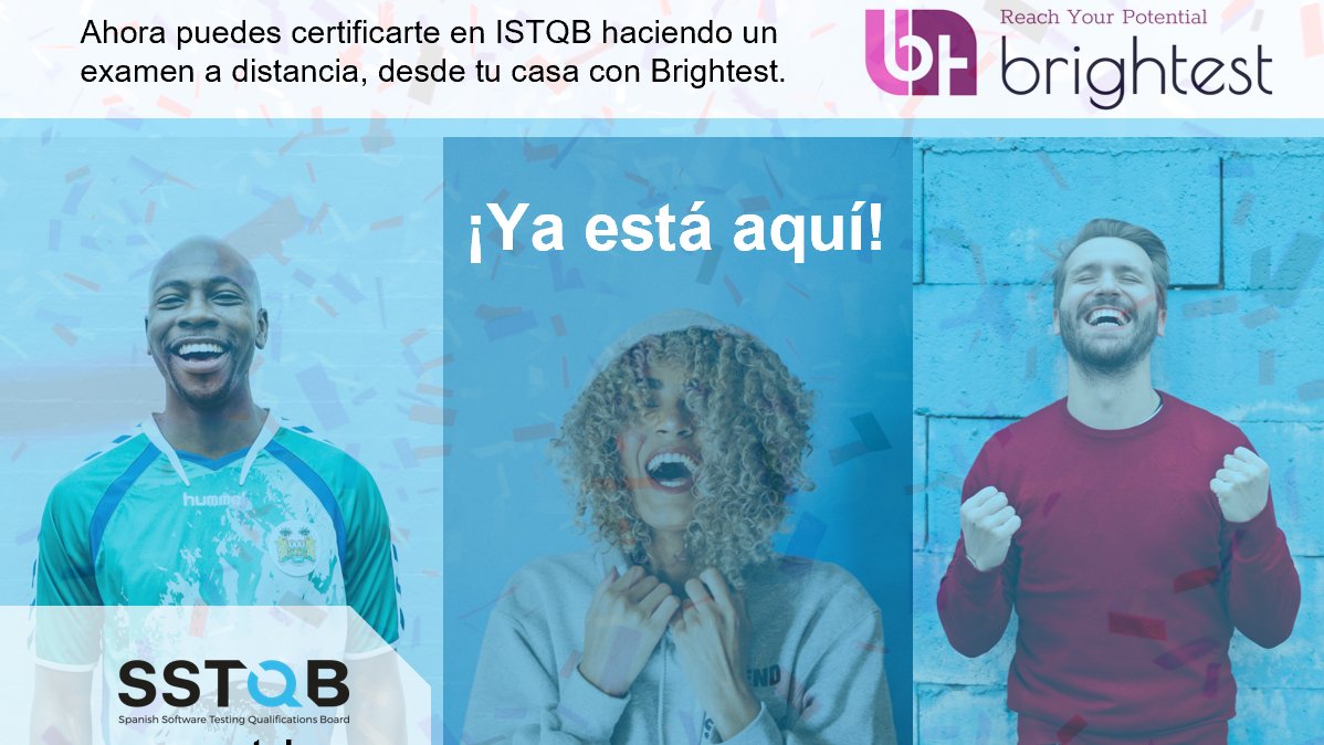 Estamos orgullosos de anunciar que ahora puedes hacer tu examen de #ISTQB en casa o en tu despacho a través de <a href="/BrightestOrg/">Brightest</a> y <a href="/PearsonVUE/">Pearson VUE</a>. 

Para registrarte o para comprobar los requisitos del sistema antes de registrarte, simplemente sigue este enlace: lnkd.in/egE9jiq.