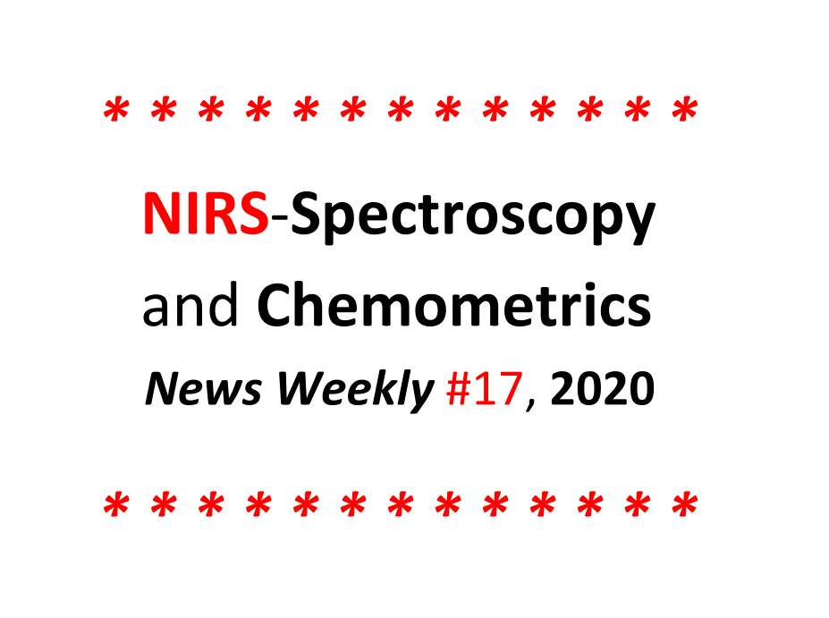CalibModel's tweet photo. Spettroscopia e Chemiometria Weekly News #17, 2020

https://t.co/cPmEcpWBiL

#NIRS #NIR #Spettroscopia #MachineLearning #analisi #chimica #Spettrale #Spettrometro #Chem #IoT #Sensore #Attrezzatura #analitica #Laboratorio #analisi #prova #qualità #Analysesystem #QualityControl https://t.co/FrD0DcjlLC