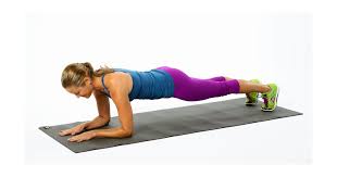 6. PLANK: This exercise really strengthens your core as much as it works on your abs. Lie on your elbows with your legs stretched out. And set a timer. 30 seconds is good for a starter. 1 minute is better.