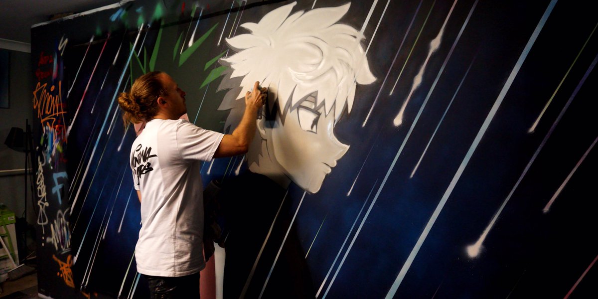 digitalprofet's tweet photo. How's it going fam! Super stoked with this #hunterxhunter canvas. This was my first adventure into canvas work and definitely still my favourite.
seen the video for this canvas yet? visit the link below to watch the full process. #graffiti #profets
https://t.co/tBT2o3O5YV https://t.co/Rb6nR6TlE1