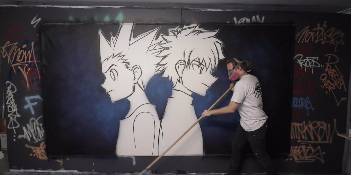 digitalprofet's tweet photo. How's it going fam! Super stoked with this #hunterxhunter canvas. This was my first adventure into canvas work and definitely still my favourite.
seen the video for this canvas yet? visit the link below to watch the full process. #graffiti #profets
https://t.co/tBT2o3O5YV https://t.co/Rb6nR6TlE1