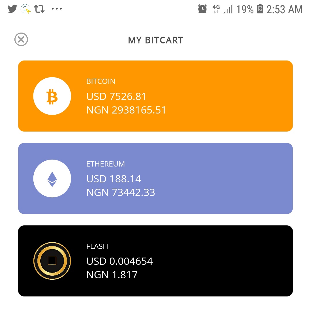 Which do you own ? 
#Bitcoin #etherum #Flash #Nigeria
<a href="/mybitcart/">Bitcart</a> @mychi_darko <a href="/FlashCoins/">FlashCoin</a> <a href="/CompanionFoods/">Companion WholeFoods</a>