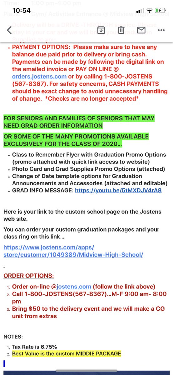 midview_2020's tweet photo. IMPORTANT INFORMATION FOR SENIORS: On Friday May 8th from 1-4 pm there will be a drive-through pickup for you to get your cap and gown. Please read carefully below!
https://t.co/3DgWgP9pDr https://t.co/qzBdDUo7Sj