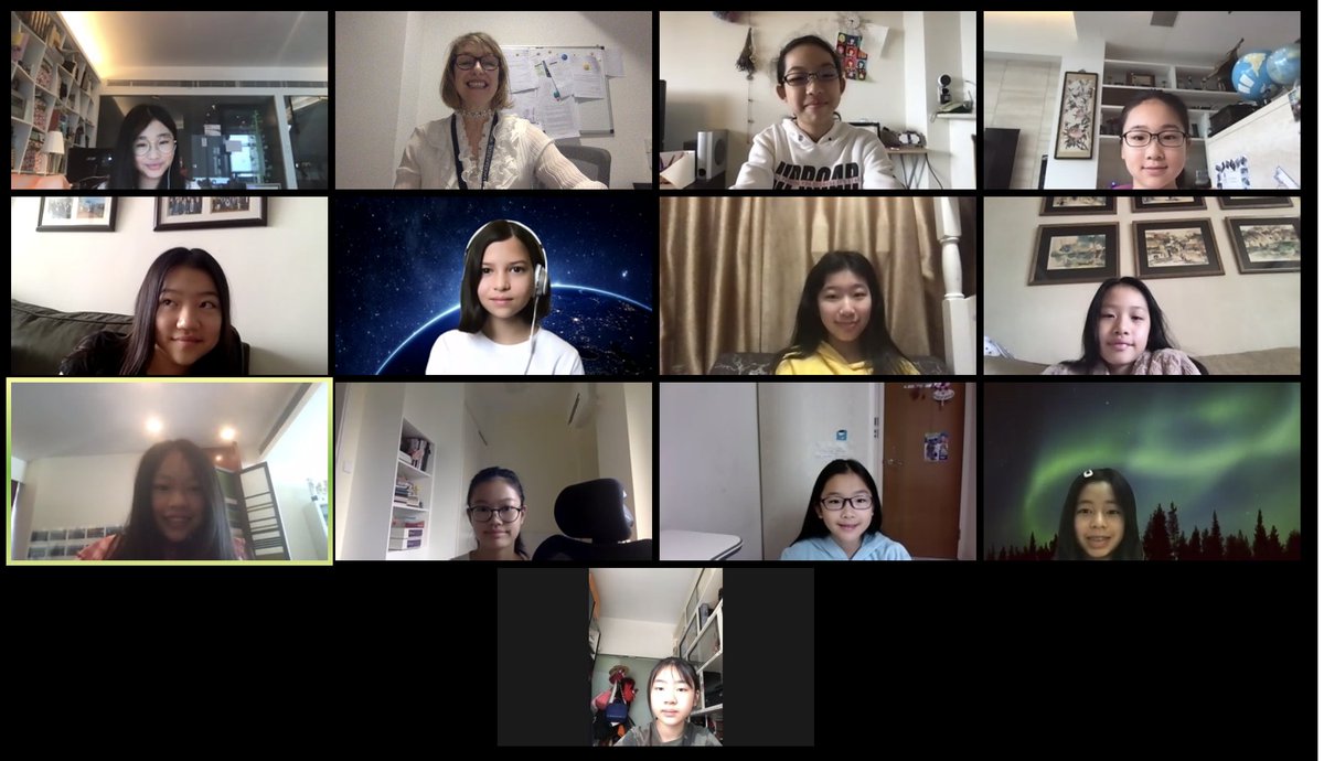 The wonderful Year 6 Parks Girls sharing ideas on a Monday morning. Lovely to see them all!