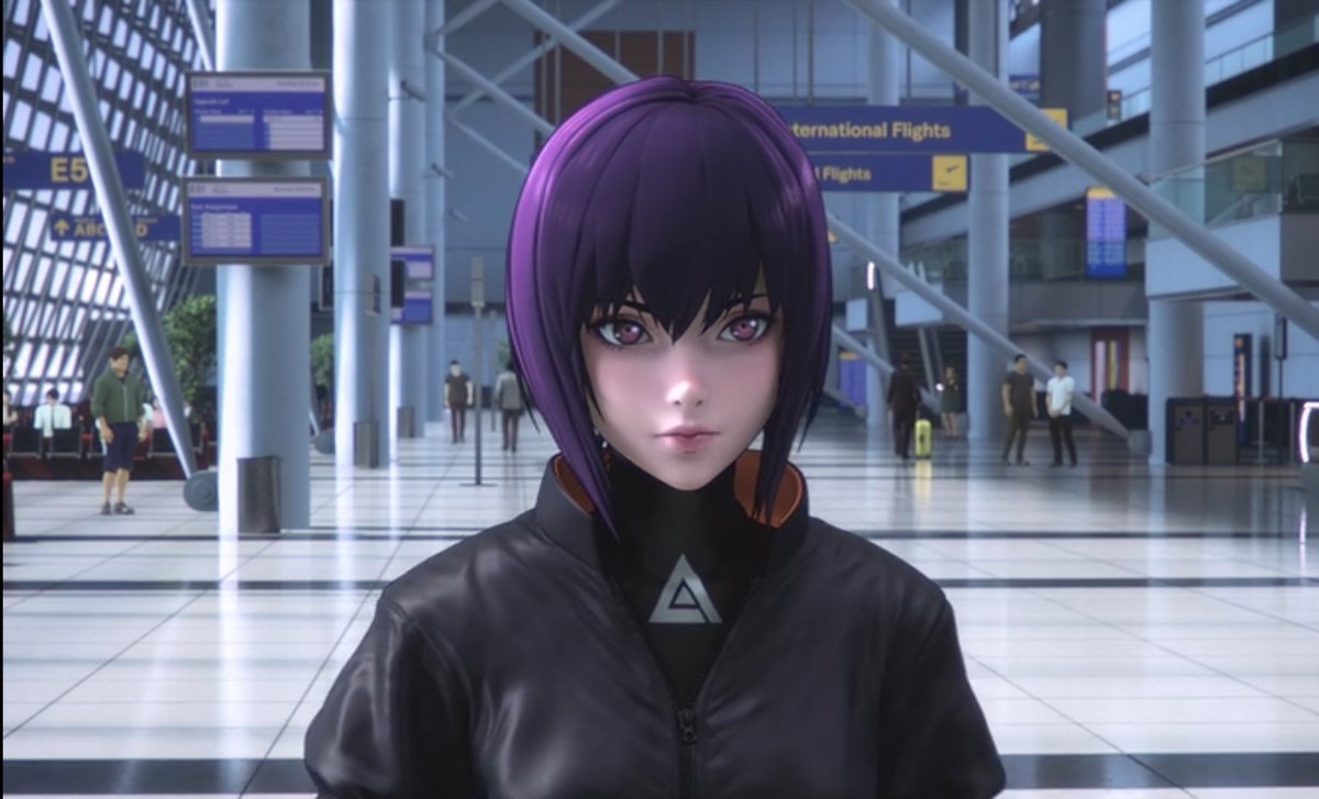 さのっち 今回の草薙素子少佐 めっちゃ若返って可愛くなってるしテカリ具合がエロいぴっちりスーツ着てるから股間にダメージが来る 攻殻機動隊sac 45