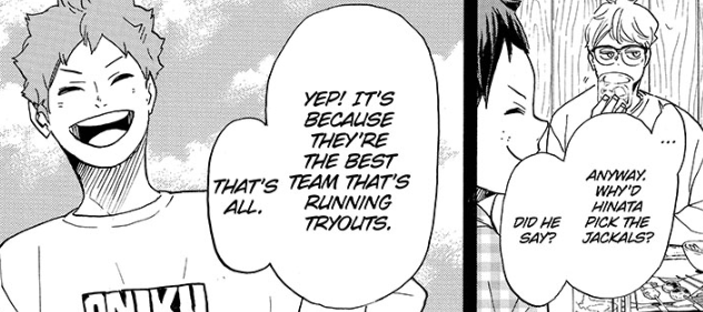 continuing the thread of fate at play, it is an AD vs BJ match that kageyama watches as a child when he decides he will be a setter. as adults, kageyama /happens/ to play for AD, and BJ /happened/ to be the strongest team running tryouts.