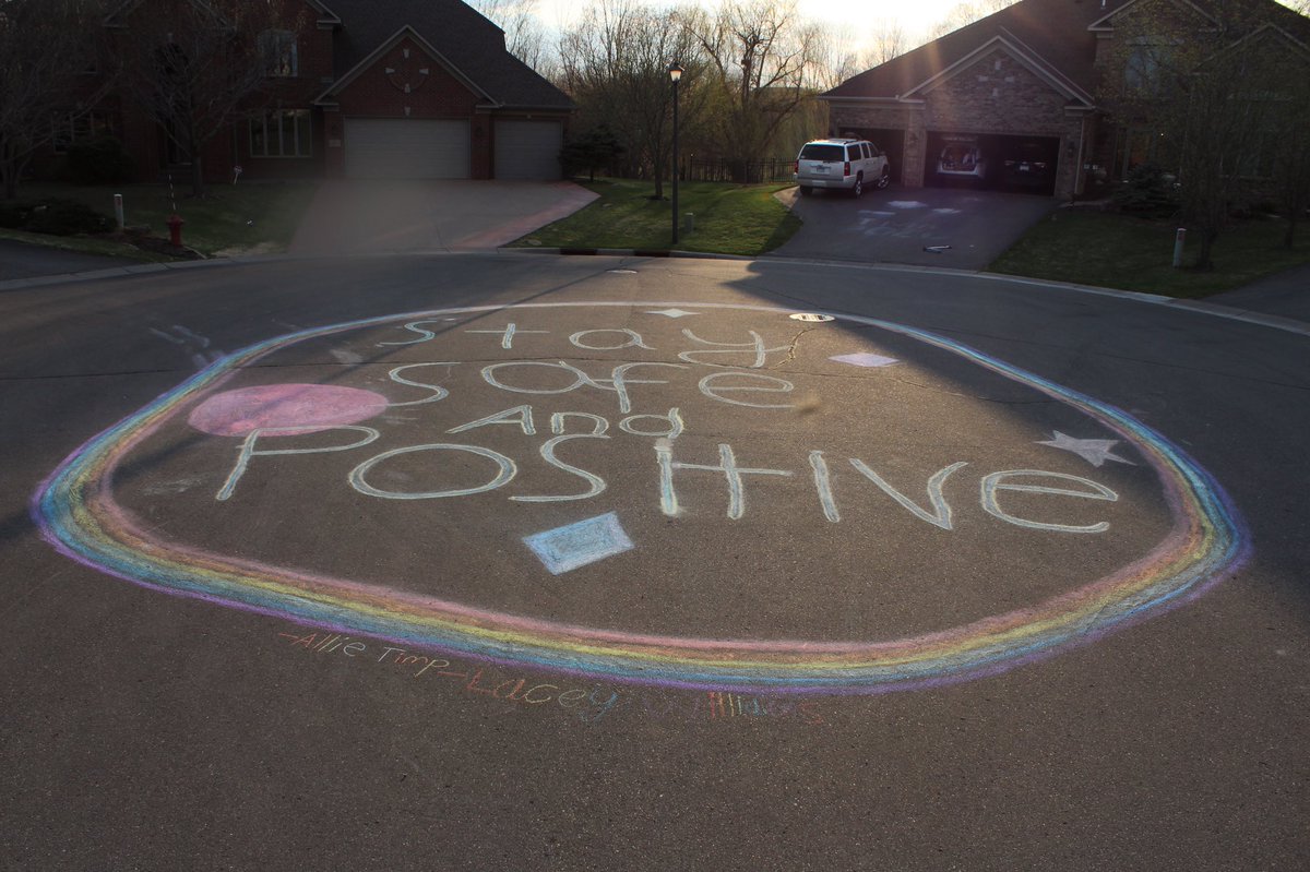 mattw275's tweet photo. @KSTP So proud of my daughter Lacey and her friend Allie!  They worked on this art project for theee days and it turned out perfect!  Be Safe and Positive!!  So true! https://t.co/b66v9Wo42f