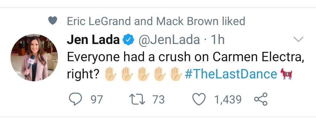 I love that this was liked by Mack Brown.