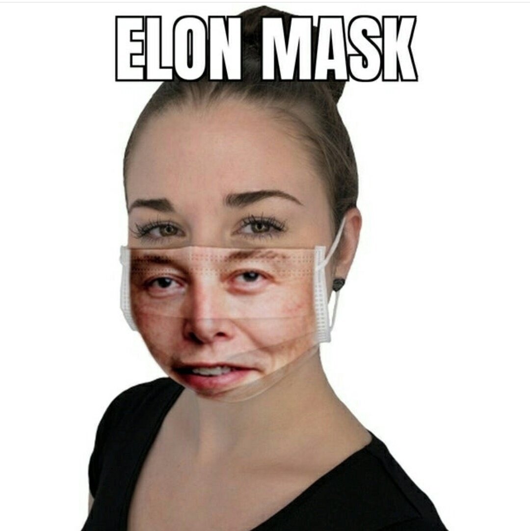 Elon musk face mask