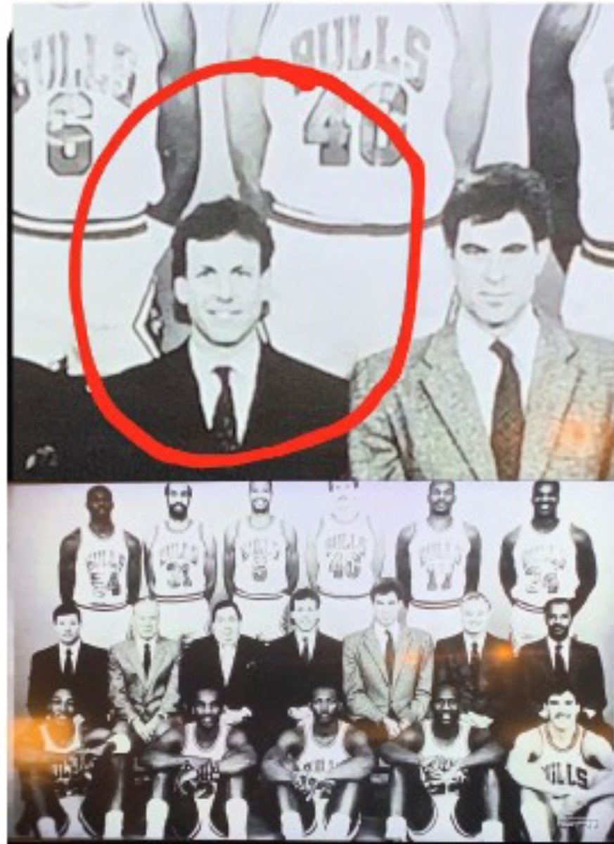 KSSports34's tweet photo. @sethmeyers what was it like coaching @Jumpman23 in the #1989 NBA Playoffs?  Seth, your photo in #ESPN #TheLastDance  classic! https://t.co/QCoy8OVzgK