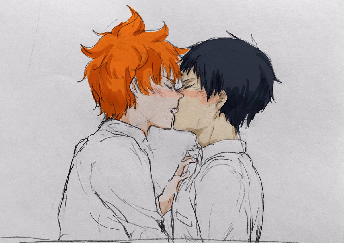 kissing ハ イ キ ュ- #haikyuu #hinakage #kagehina 日 影 影 日.