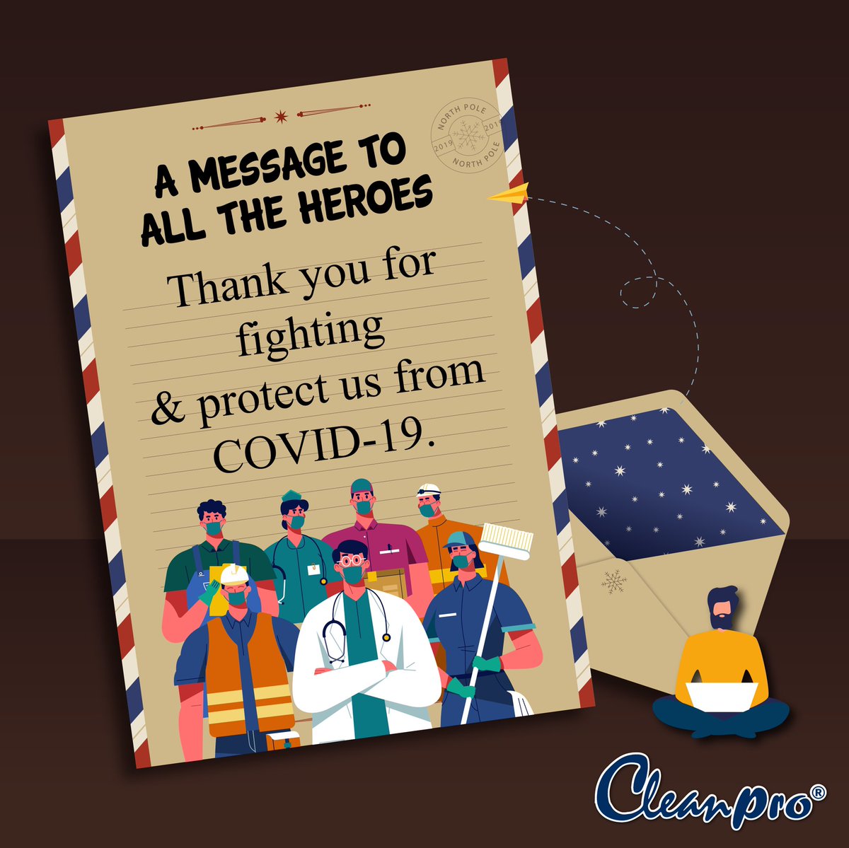 CleanproLaundry's tweet photo. An appreciation letter for all the heroes fighting &amp; protecting us from COVID-19. https://t.co/1eY06MhZ9B