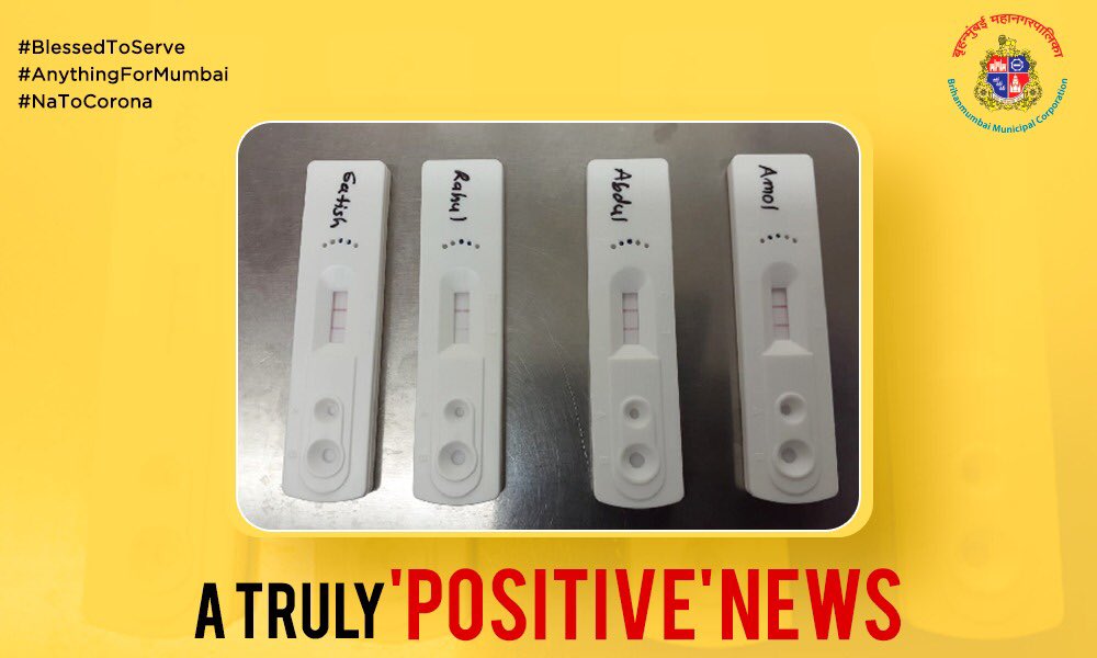 What A POSITIVE Story! Blood samples of 4 COVID survivors tested positive for antibodies. Their plasma will now be used to treat other patients. If you too have recovered, come, help others recover - opt for plasma donation! #BlessedToServe #AnythingForMumbai #NaToCorona