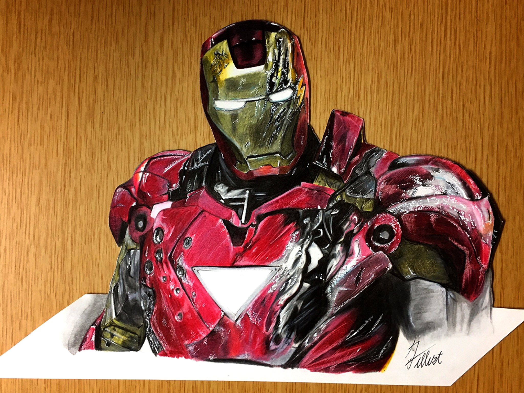 タッカー 色鉛筆でアイアンマン マーク6とマーク50を描きました Ironman アイアンマン 色鉛筆 イラスト T Co Ulnirtf1hr Twitter