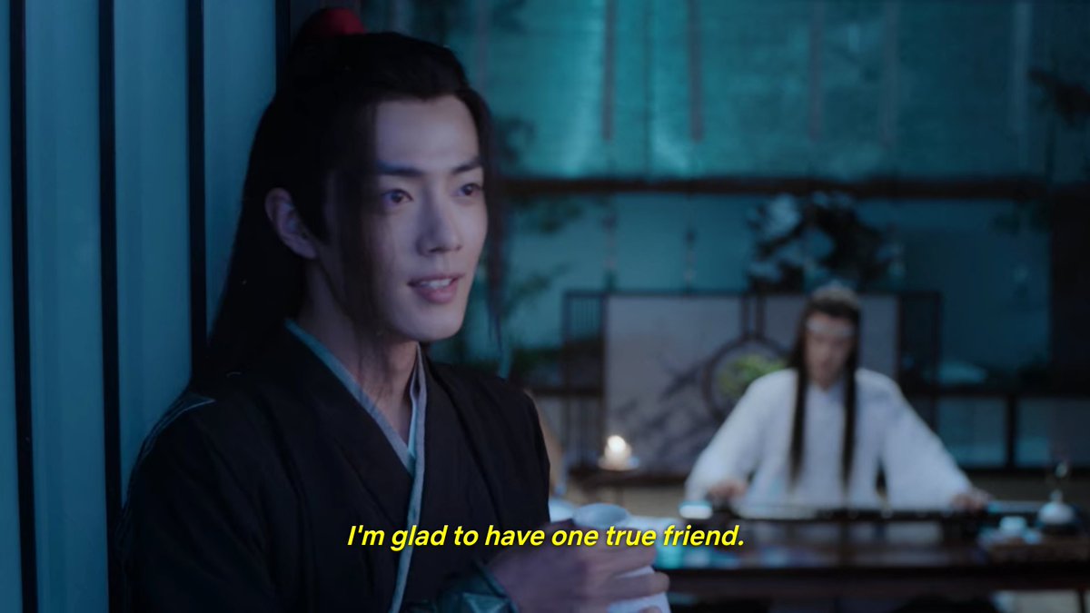 when wei wuxian was like, 'i always thought it would be jiang cheng and me together forever and lan wangji against us.... but here i am and it's the other way around' y'all mind if i FUCKIN LOSE IT