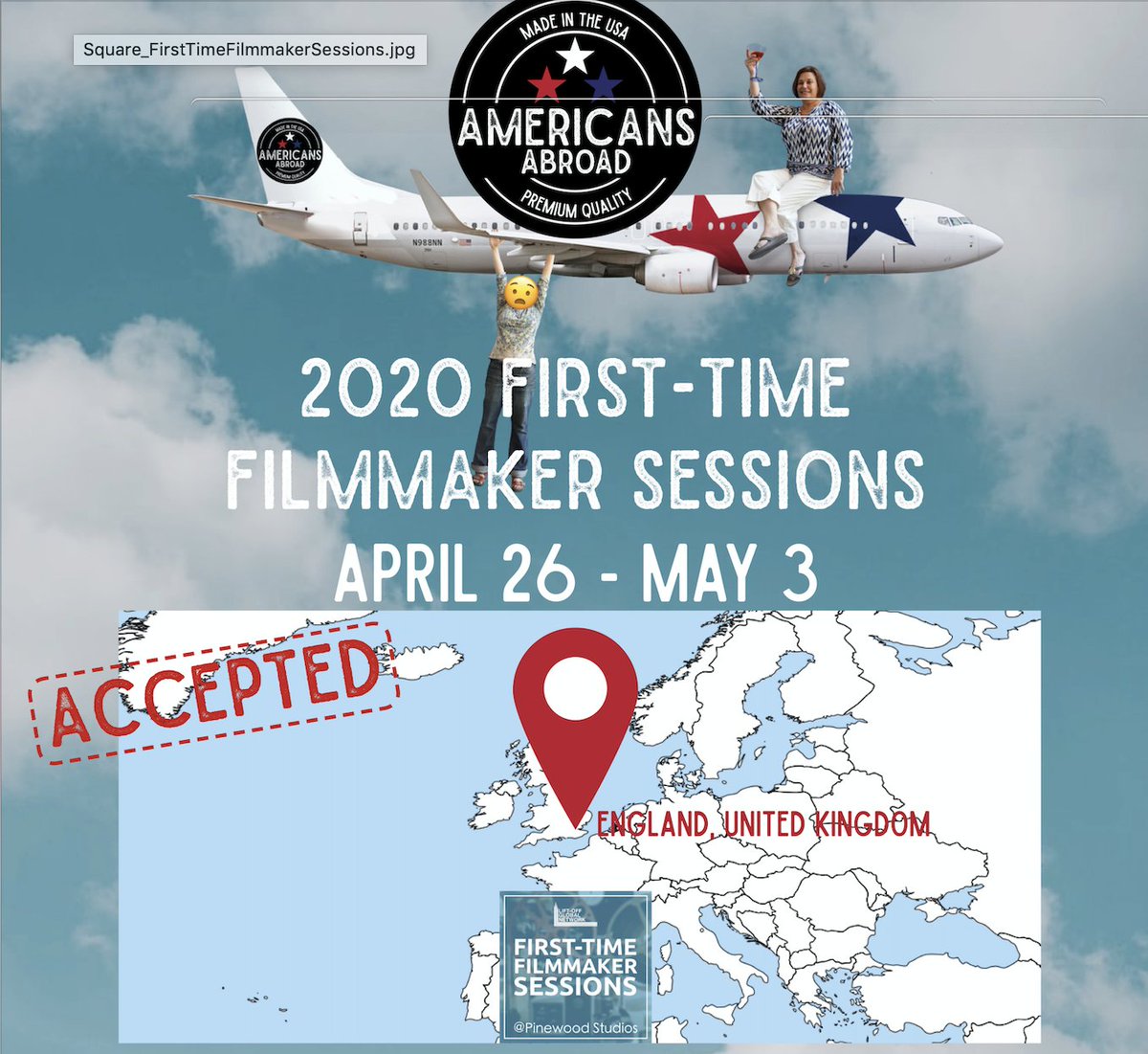 amer_abroad's tweet photo. Americans Abroad is being screened at the First Time Filmmakers virtual film festival. Watch this festival’s great content all week week for just $10, until May 3 and make sure to Vote for Americans Abroad! 
https://t.co/bym3D5ppvT  
#LiftOffSessions
#SupportIndieFilm #webfest https://t.co/PUM2iGE7Y0