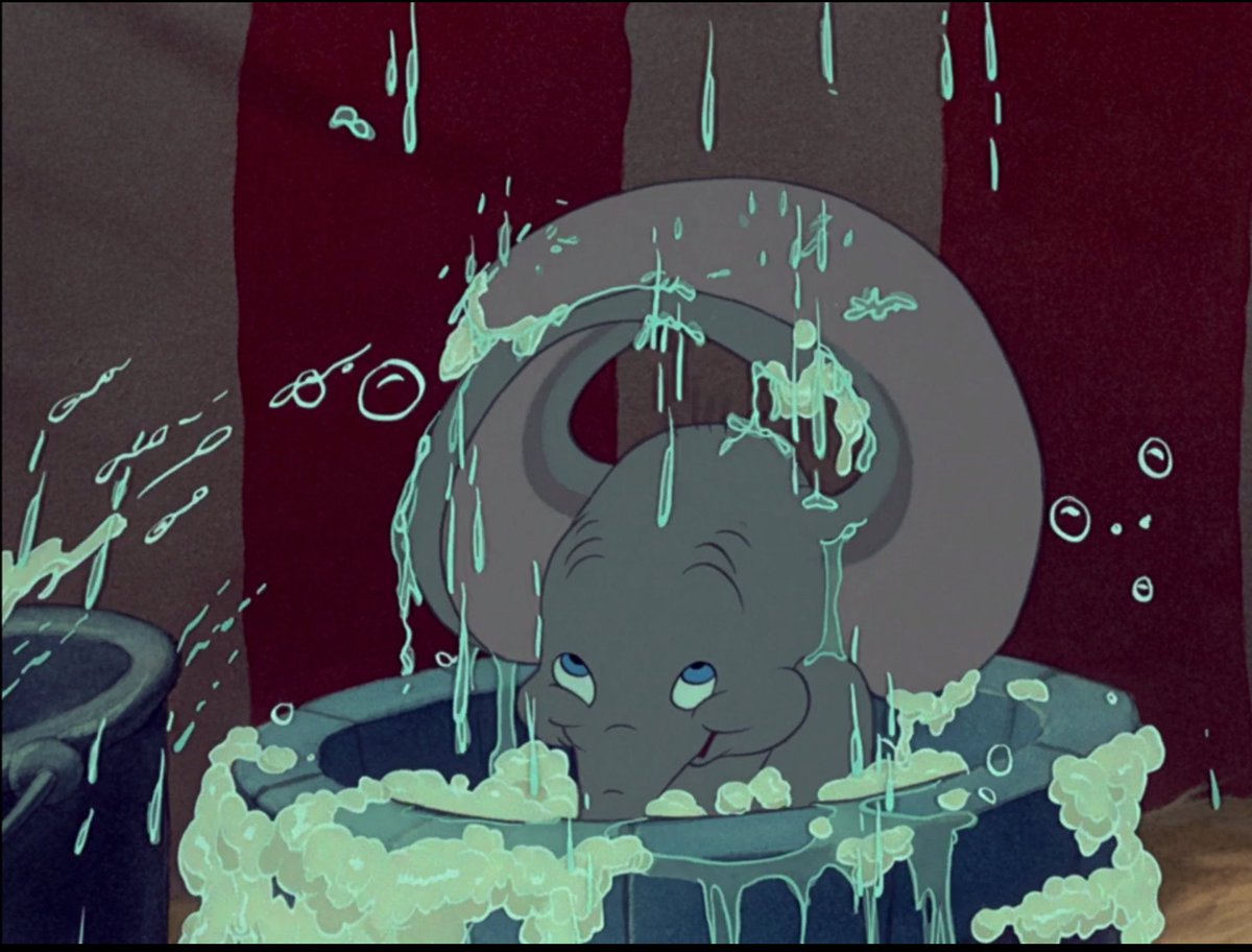 Even my favourite Disney feature, the employment of visual effects like water droplets, bubbles, mist, smoke, flame...these were greatly toned down from the meticulous realism of Monstro's crashing wake to something more manageable (and also, by its nature, old-fashioned)...