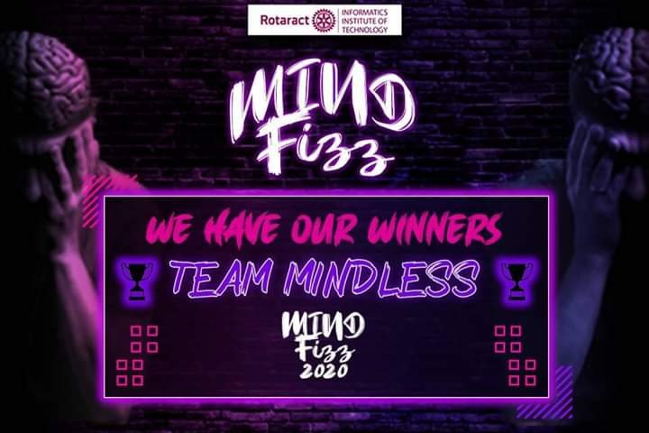 IITRotaract's tweet photo. RESULTS ARE FINALLY OUT!
Congratulations to team Mindless for winning Mind Fizz 2020.
Well done to all the other teams that participated.
#Rotaract #Rotaract3220 #WeAreRotaract #50YearsOfCelebration #50YearsOfVolunteerism #EducationForAll #UnityInDiversity #RACIIT #MindFizz https://t.co/mTYRiIM34T