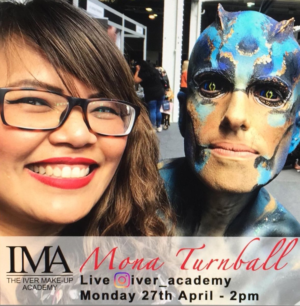 Live today! Award winning body painter <a href="/monaturnbull/">MHT</a> on our Instagram page @iver_academy all day with a demo at 2pm. Don’t miss it! #bodypainting #art #stayhome #painting