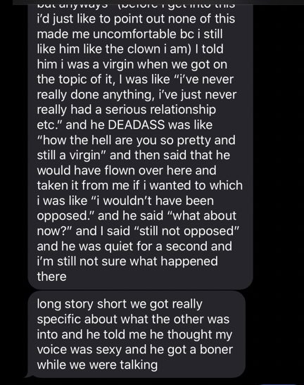 during november and december, up until new years. macey and javier had a flirtatious relationship i was not aware of. here are some of the things that occurred between the two of them. javier had told macey that i was aware of everything though.