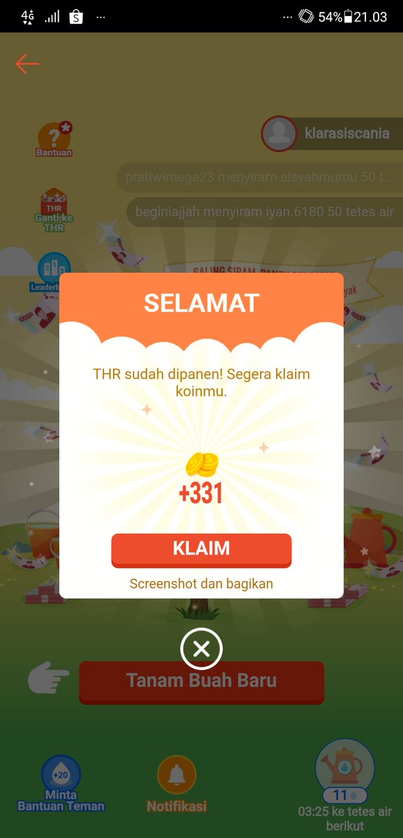 Klarasisca's tweet photo. Panen terus.... @ShopeeID #ShopeeTanamTHR10M #ShopeeDariRumah https://t.co/jtwDYeC35d
