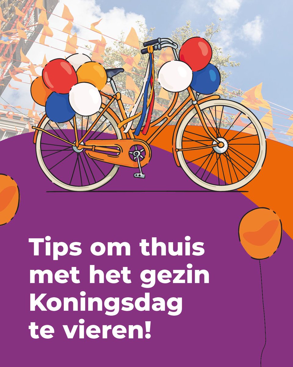 Vanuit Arkin Jeugd&amp;Gezin hopen we dat jullie samen met de kinderen ook thuis een fijne Koningsdag vieren! Wie weet kunnen jullie een rommelmarkt houden per videobellen? Of maken jullie een koninklijke stoepkrijttekening of een oranjeselfie? Hoe brengen jullie Koningsdag door?