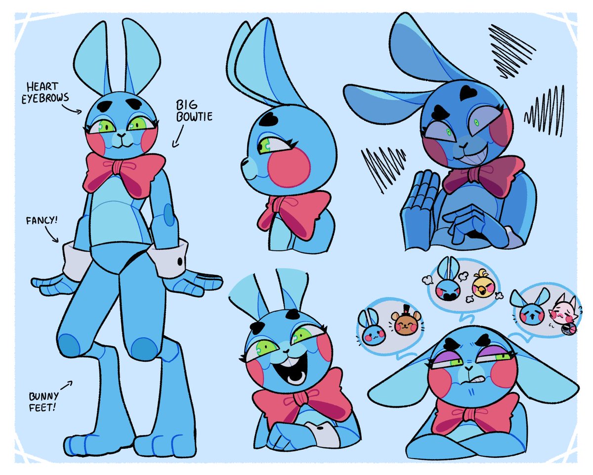 ViceraVermilli1's tweet photo. #FNAF 
Bunny refs! (feat Bonnie - Toy bonnie - Spring Bonnie - Plushtrap) https://t.co/pmIXMfHXvl