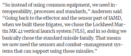 Capt. Claus Andersen, deputy chief of staff for capabilities at Navy Command Denmark describes some of the thoughts that are going into developing the technological roadmap for the frigates, which will allow them to pace the evolving threat.