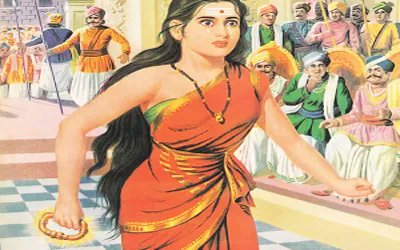 However, for Duryodhan, the revenge for his insult by Draupadi was not yet over. Shakuni therefore, asks Yudhishthir to bet Draupadi as his last chance and win back everything he has lost.