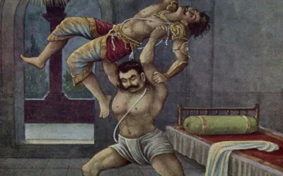 Draupadi then asked Kichaka to come to the dancing hall at night. Bhim f!ghts with Kichaka and k!lls him. @ProfMKay  @TheAngryLord