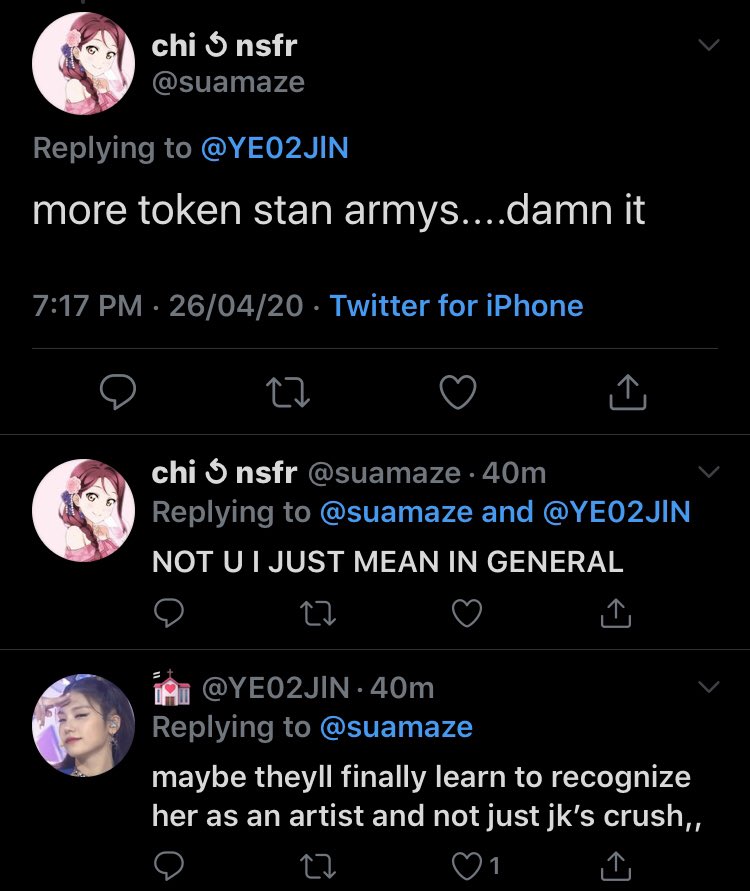 "tOkAeN sTaN" brace yourselves essays in about token stanning are coming.