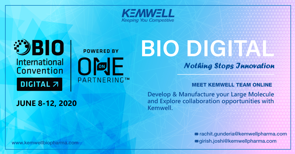 Kemwell Team is booking digital meeting for Bio One-on-One Partnering.
Please contact Girish Joshi, PhD, MBA , and Rachit Gunderia to book your meetings.
.
#kemwell #cdmo #cmo #biologics #biosimilars #BIODigital #biointernational #conference

bio.org/events/bio-dig…